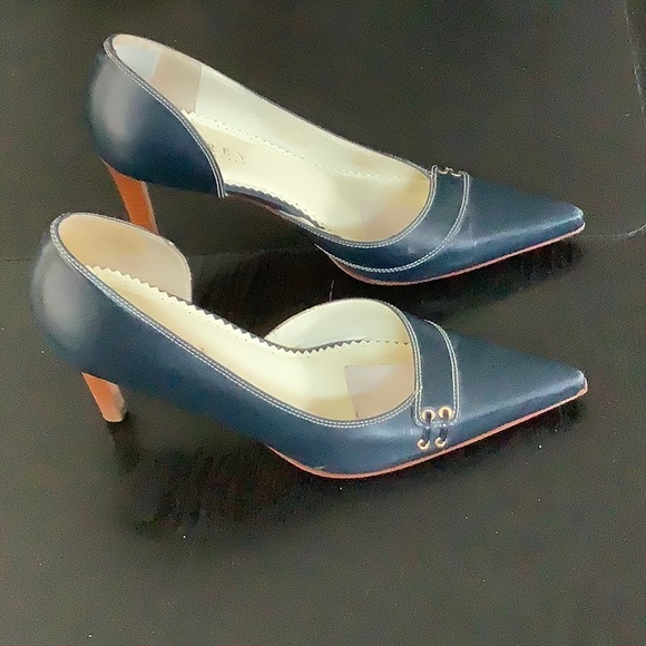 Lauren by Ralph Lauren Lexi navy blue heel size 7 - Picture 3 of 6